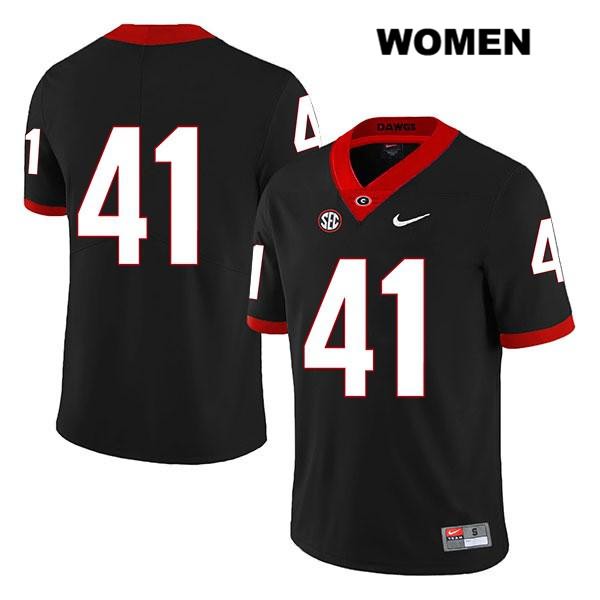 Georgia Bulldogs Women's Channing Tindall #41 NCAA No Name Legend Authentic Black Nike Stitched College Football Jersey UOT1156EB